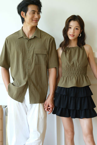 New Romantics Halter Top (Olive)