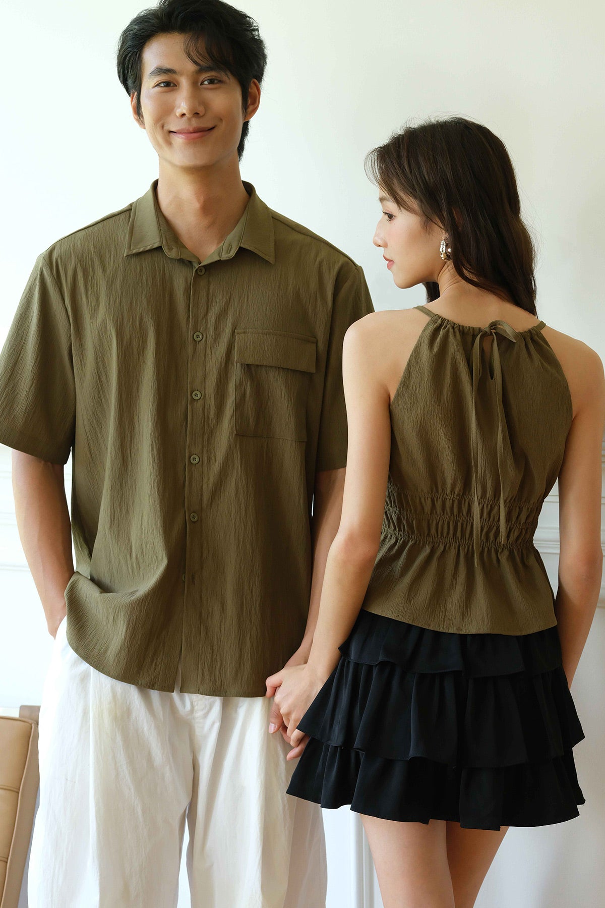 New Romantics Halter Top (Olive)