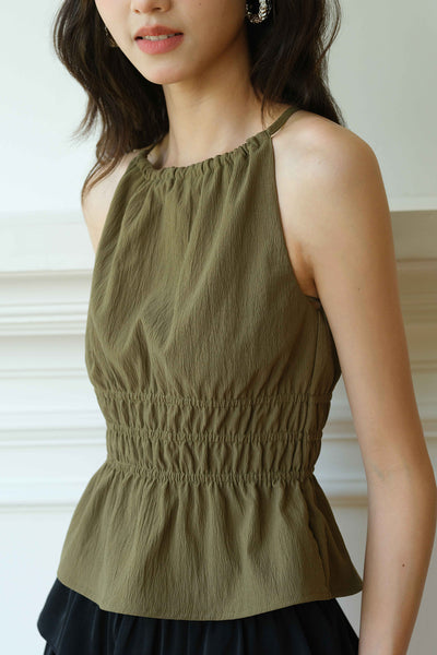 New Romantics Halter Top (Olive)