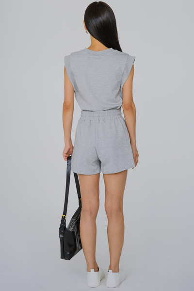 Tempo Cotton Drawstring Shorts (Grey)