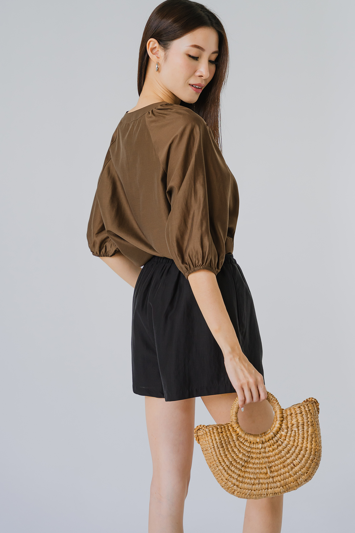 Have It All Tencel Top (Brown)