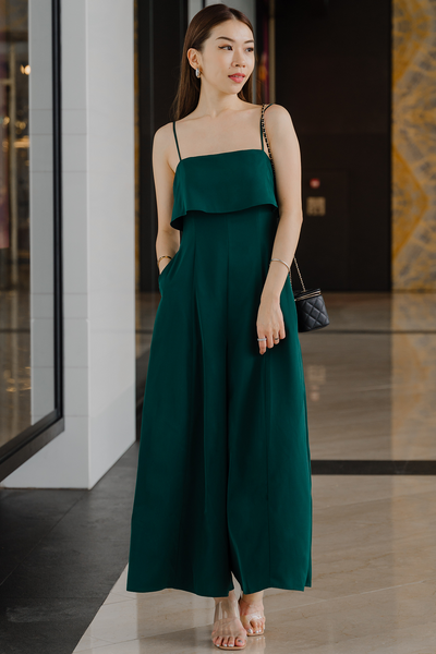 Holiday Padded Jumpsuit (Emerald)