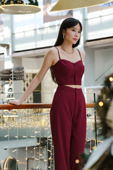 Rea Textured Padded Top (Wine)