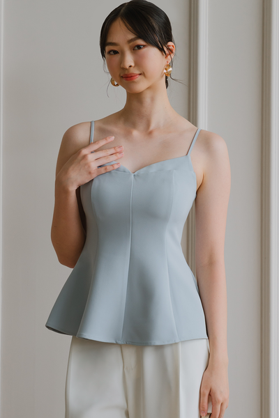 Petal Bliss Padded Top (Blue)