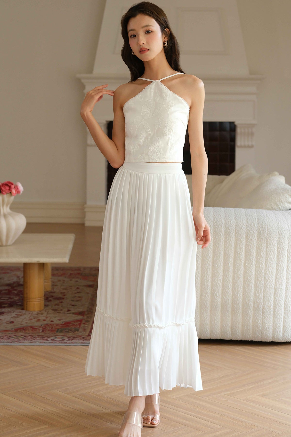 First Bloom Padded Top (White)