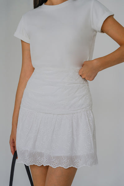 Jardin Broderie Skirt (White)