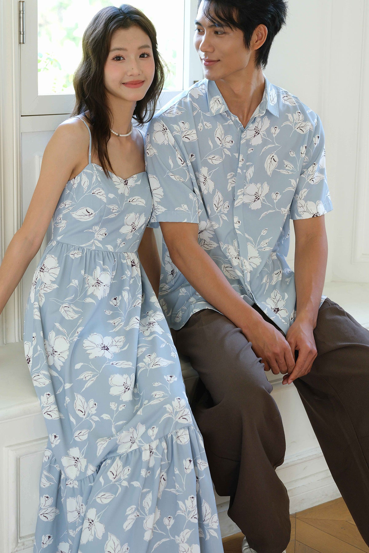 With Grace Padded Dress (Sky)