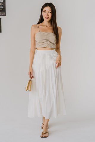 After Hours Ruched Top (Sand)