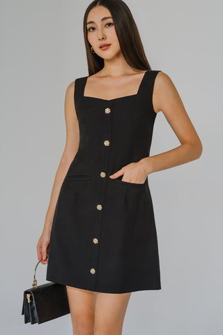 Camellia Tailored Dress (Black)