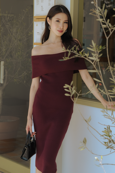 Unconditional Knit Dress (Maroon)
