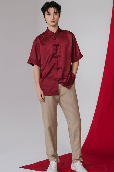 Lunar’s Song Knot Shirt (Burgundy)
