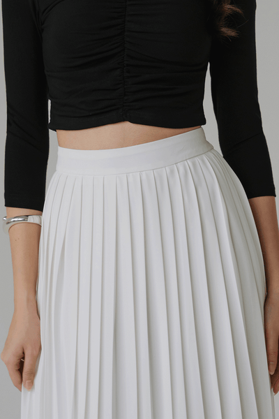 Dahlia Pleat Skirt (White)