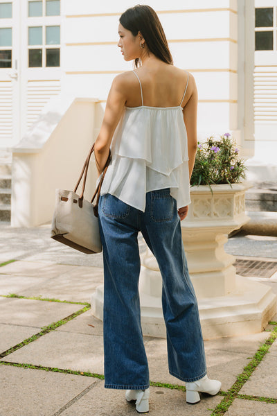 Athena Padded Lace Top (White)
