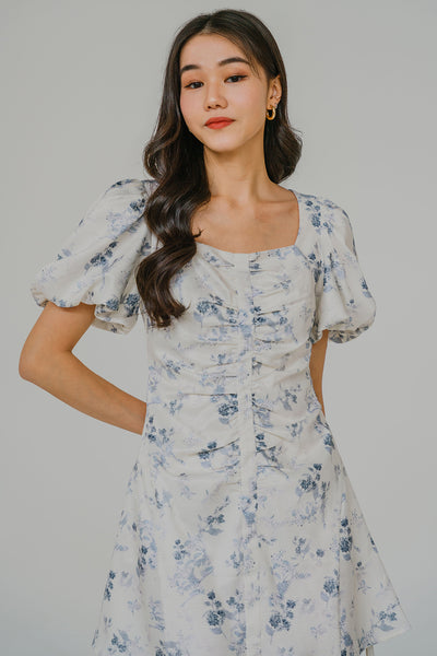 Summer Stroll Romper Dress (Porcelain)