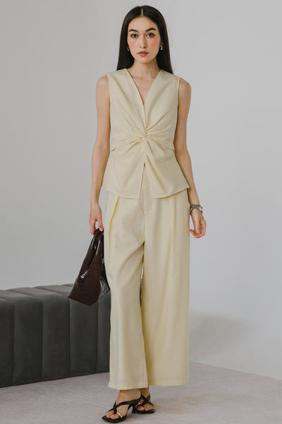 Leona Linen Pants (Yellow)