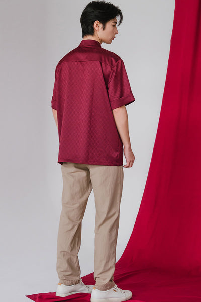 Lunar’s Song Knot Shirt (Burgundy)