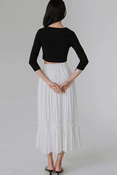 Maisel Padded Ruched Top (Black)