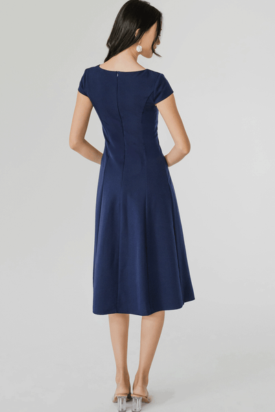 Rumi Crochet Trim Dress (Blue)
