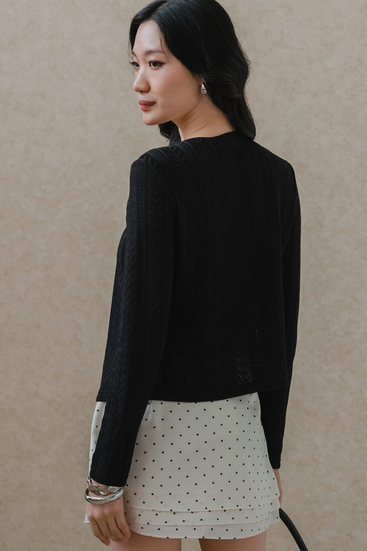 Summer Knitted Cardigan (Black)