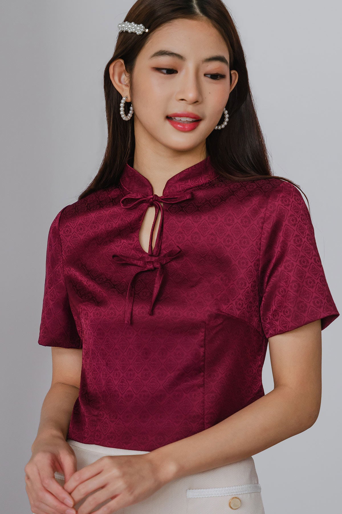 Lunar’s Song Ribbon Top (Burgundy)