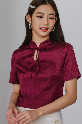 Lunar’s Song Ribbon Top (Burgundy)
