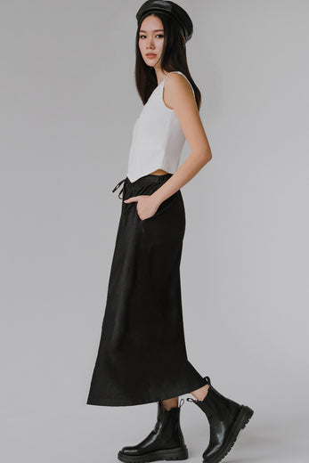 Dakota Drawstring Skirt (Black)