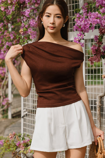 Bianca One Shoulder Top (Mocha)