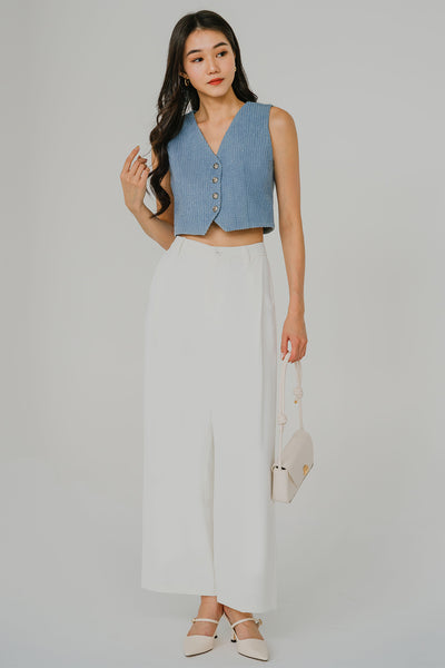 Impressionist Denim Vest (Light Blue)