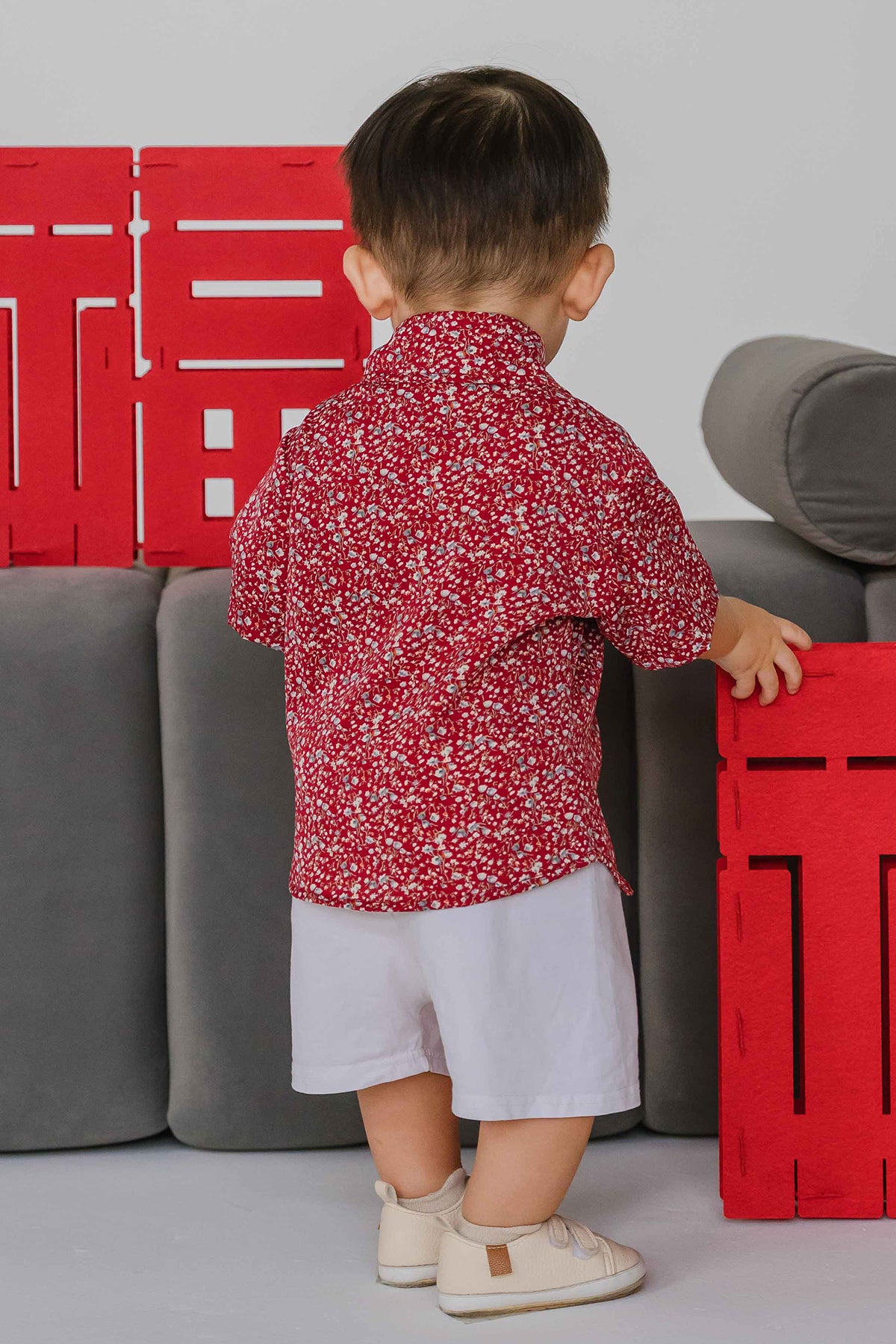 Mini With Grace Collar Shirt (Merlot)