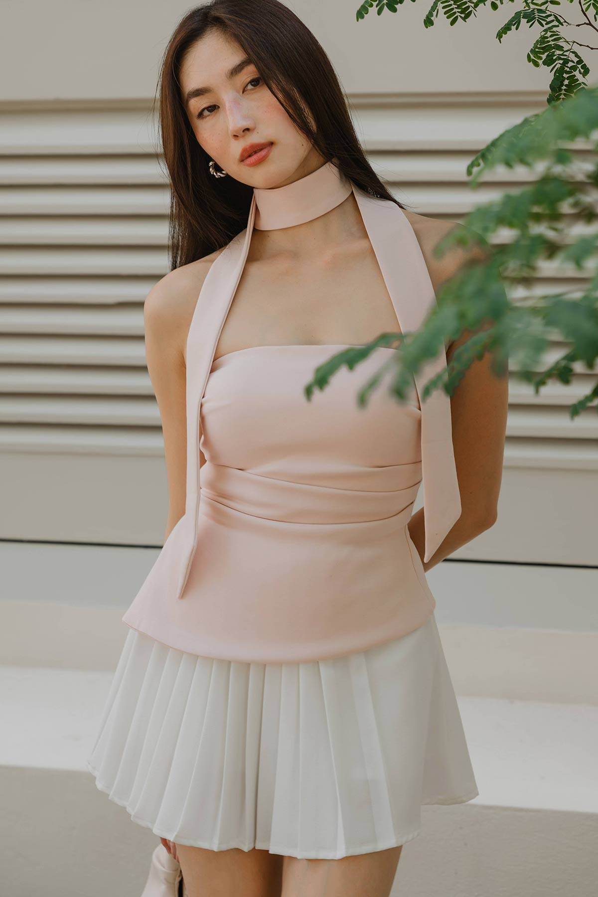 Cassandra Pleated Skort (White)