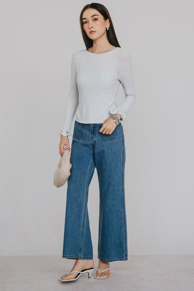 BO* Aiko Padded Ruffle Top (White)