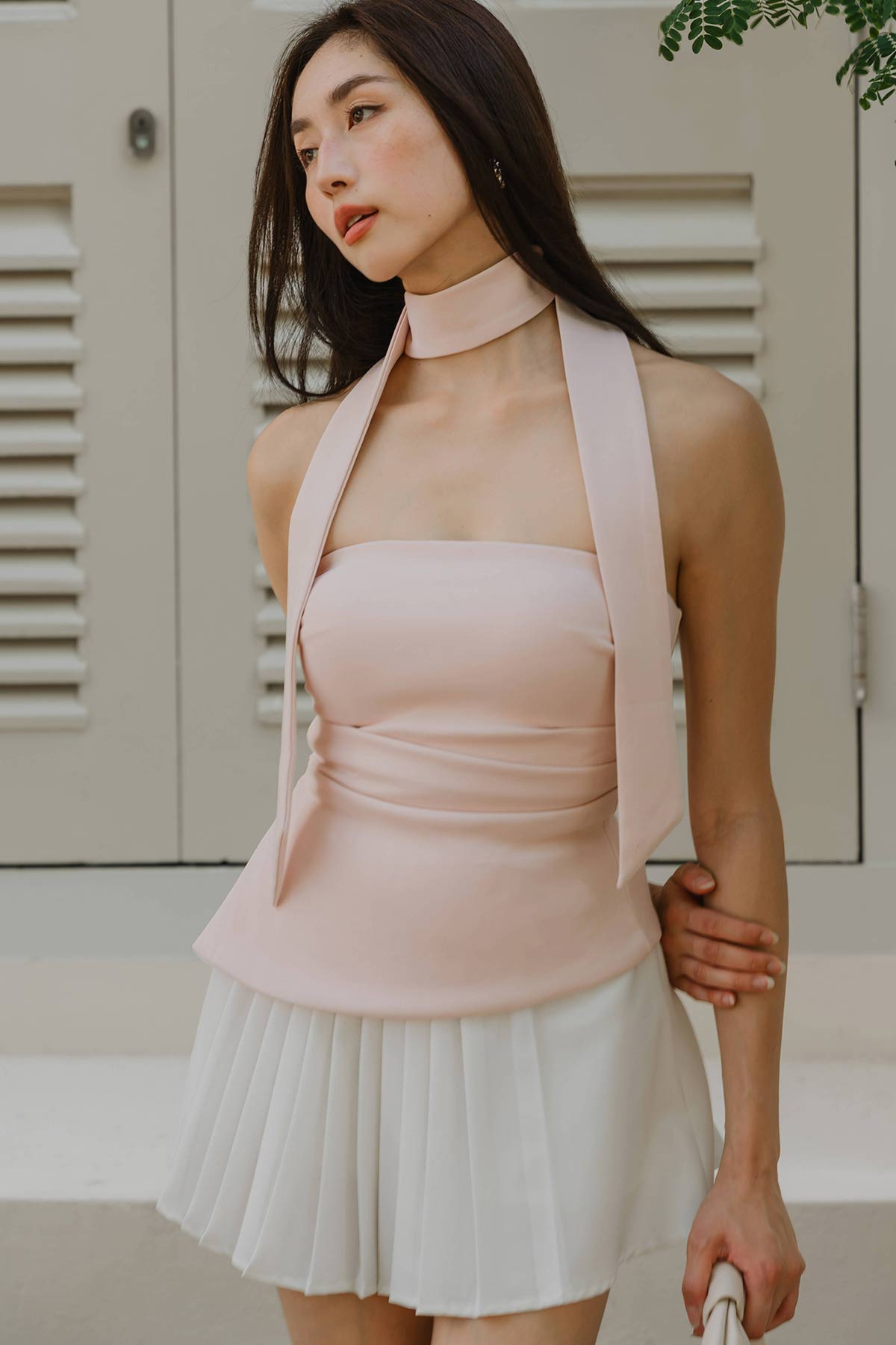 Cassandra Pleated Skort (White)