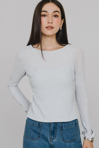 BO* Aiko Padded Ruffle Top (White)