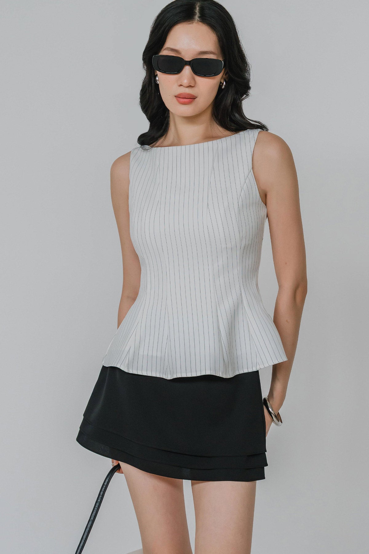 Kristen Tiered Skort (Black)