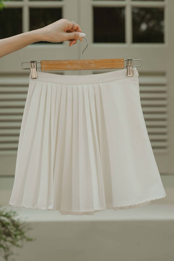 Cassandra Pleated Skort (White)