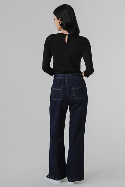 Alexa Ruched Top (Black)