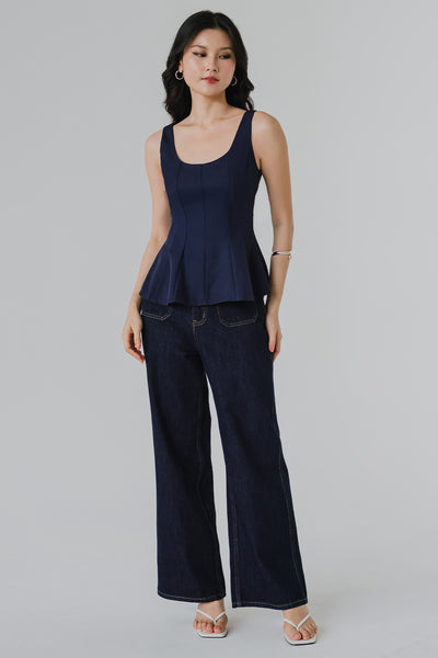 Golden Hour Reversible Top (Navy)