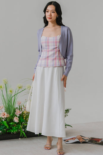 Softline Cropped Cardigan (Dusty Lilac)