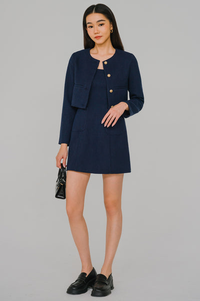 Grace and Poise Tweed Jacket (Navy)