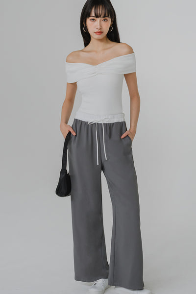 Amaya Padded Off-Shoulder Top (White)