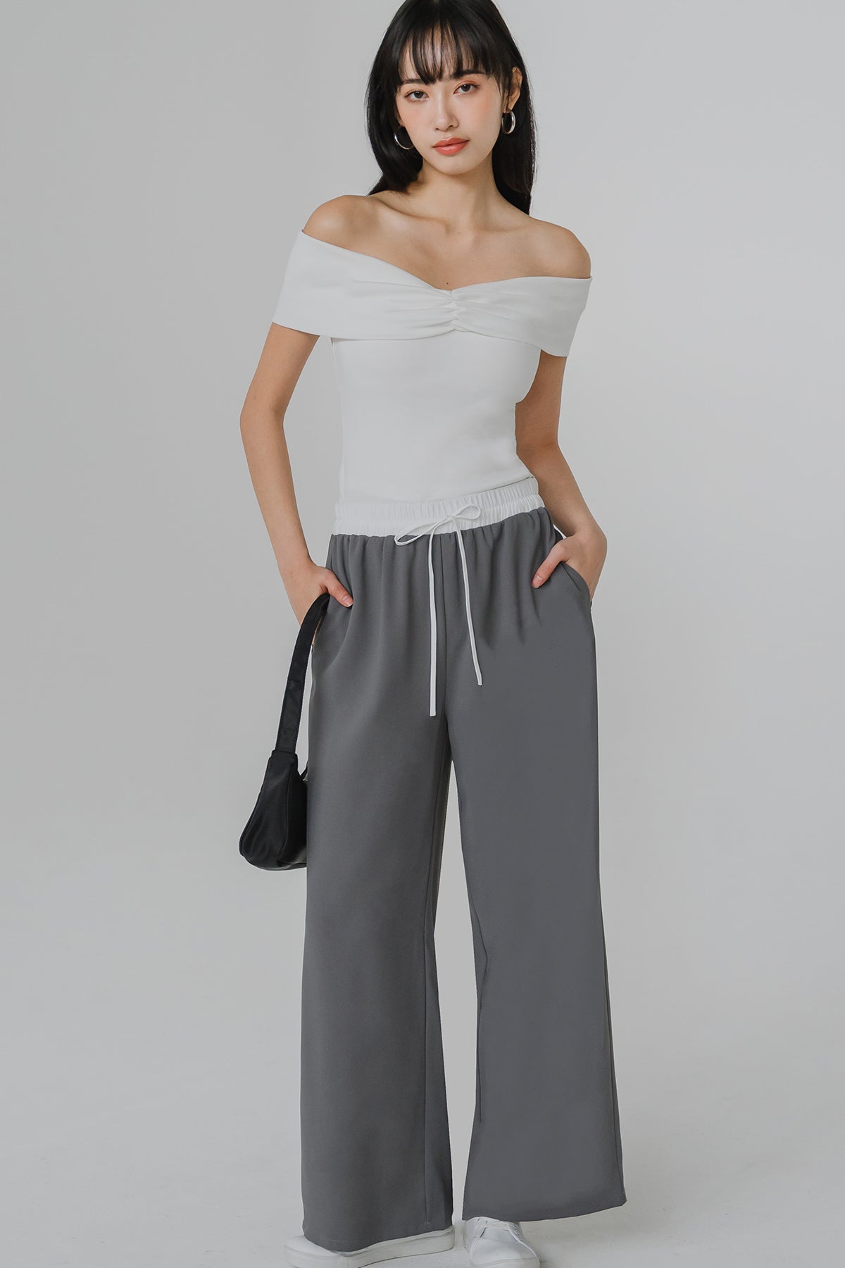 Amaya Padded Off-Shoulder Top (White)