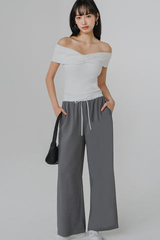 Amaya Padded Off-Shoulder Top (White)