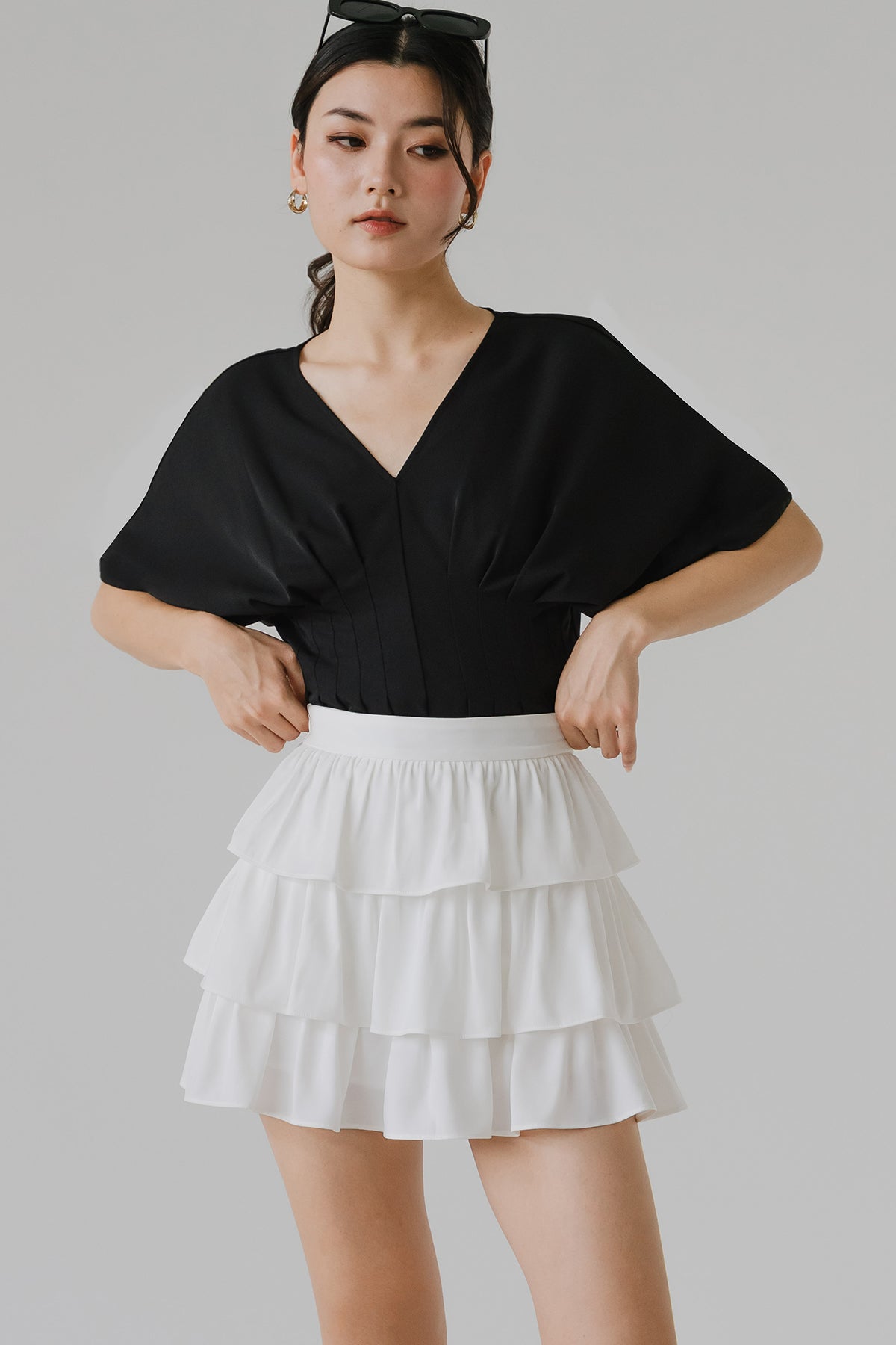 Velarie Tier Skort (White)