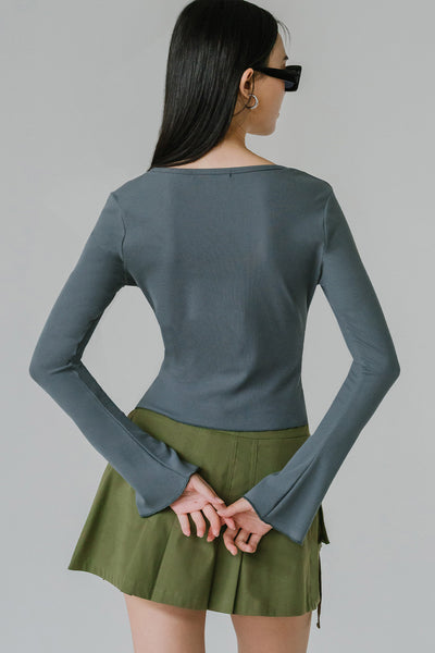 Aeris Dual-Zipper Top (Teal)