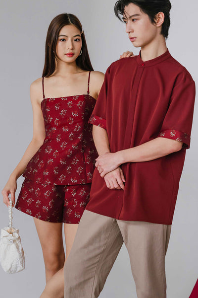 Jia & Bloom Padded Top (Red)