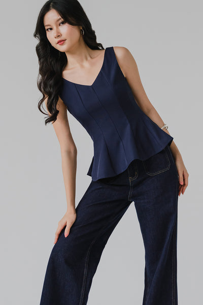 Golden Hour Reversible Top (Navy)