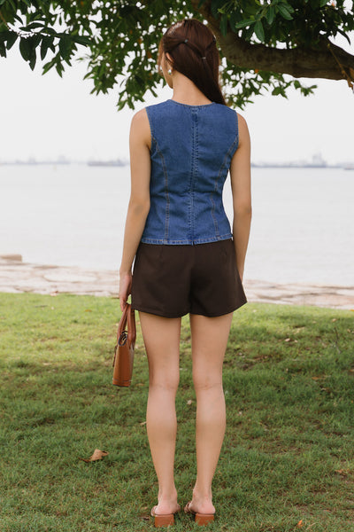Noemi Denim Top (Blue)