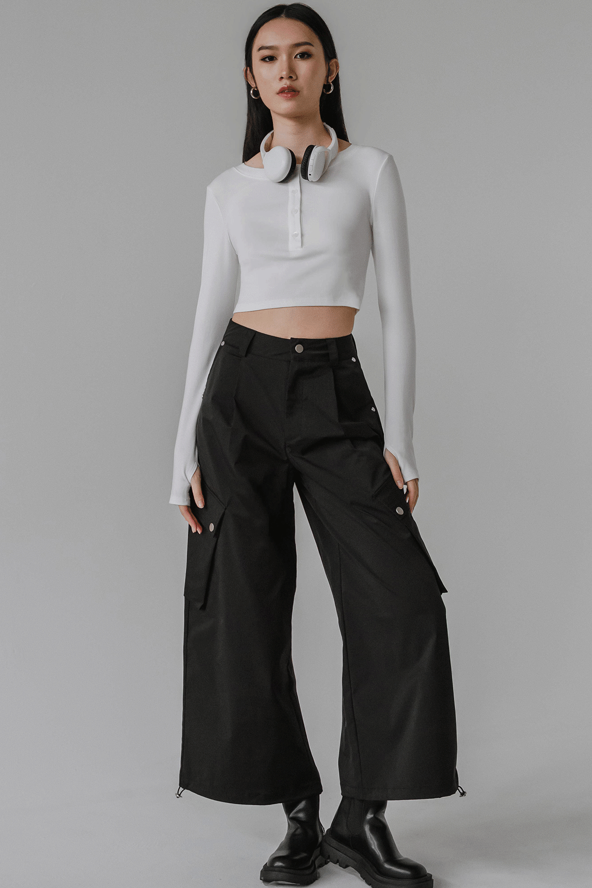 Elowen Cargo Pants (Black)