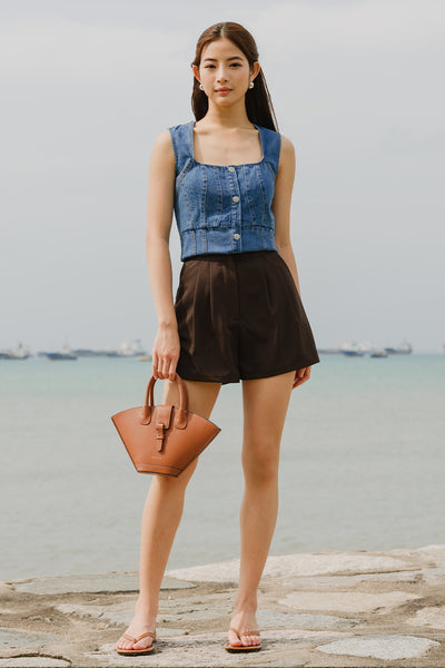 Noemi Denim Top (Blue)