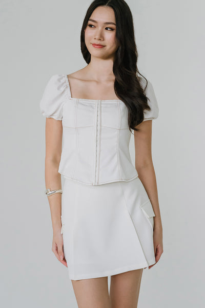 Colette Padded Top (White)